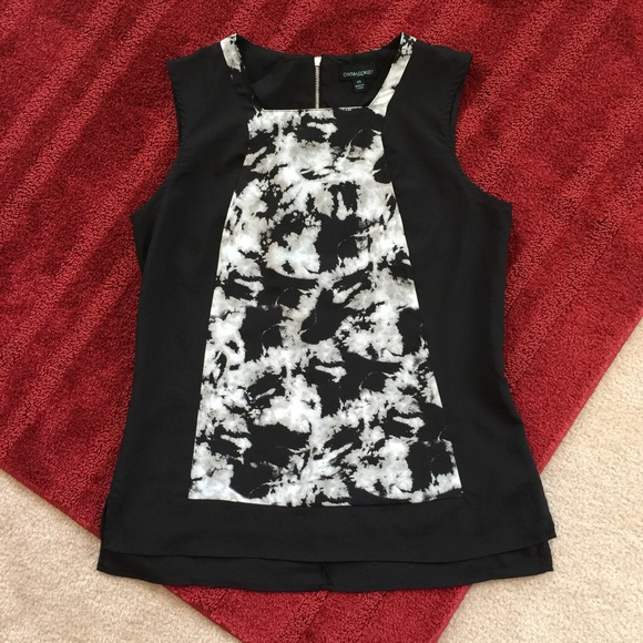 Cynthia Rowley Tops - Cynthia Rowley XS Tank Back Zipper Abstract Print